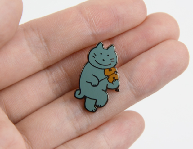 和田誠ピンバッジ ねこにバイオリン｜恵文社一乗寺店 オンラインショップ