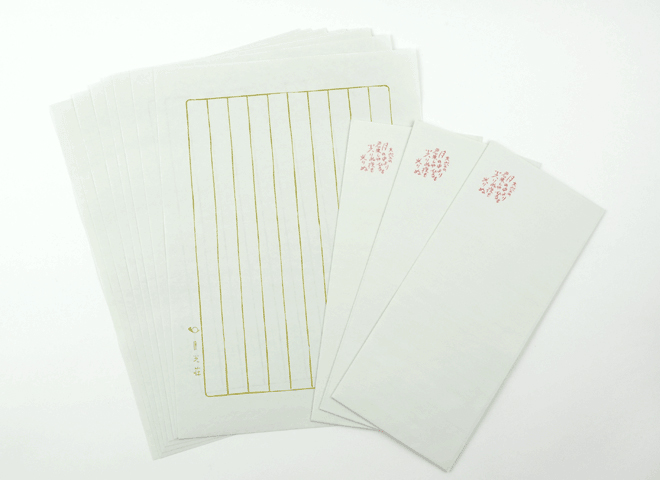 月光荘 和紙の手紙セット（ぎんねず）｜恵文社一乗寺店 オンラインショップ