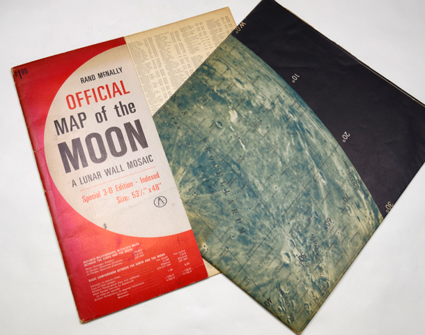 希少】RAND McNALLY 月の地図　ポスター Poster | Map of the Moon by Rand McNally | MORYARTY